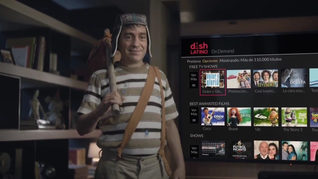 Chaves feito com a tecnologia conhecida como 'deepfake' no comercial do Dish Latino