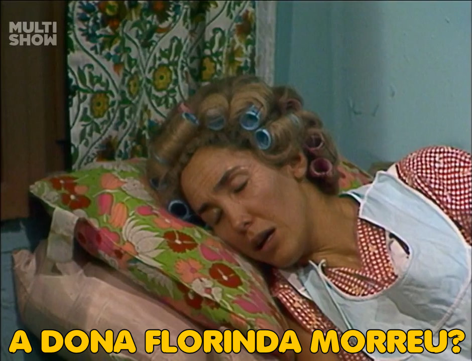 Dona Florinda no episódio em que ela fica doente